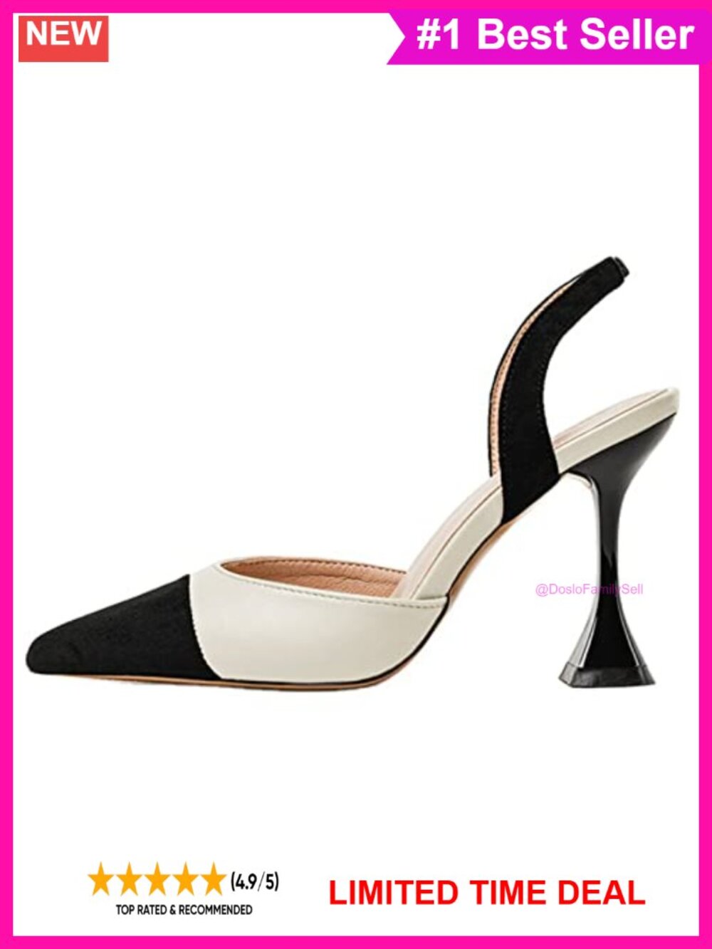 Faux Suede Slingback Pumps Pointed Toe Stiletto Heels Slip On Dress Shoes